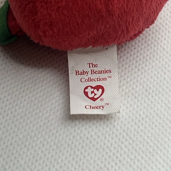 Cheery the Snowman - Ty Baby Beanies White, Red, & Green 2012 Plush Beanie Baby - Picture 8 of 11